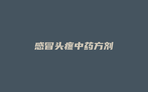 感冒头疼中药方剂