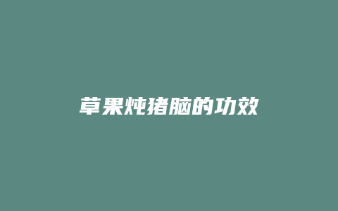 草果炖猪脑的功效