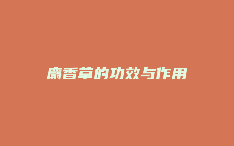 麝香草的功效与作用