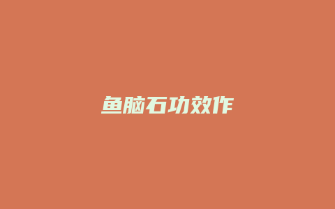 鱼脑石功效作