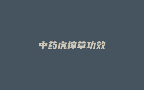 中药虎撑草功效