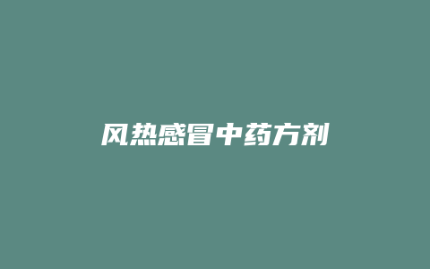 风热感冒中药方剂