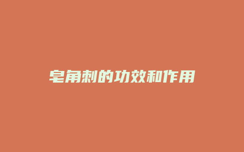 皂角刺的功效和作用