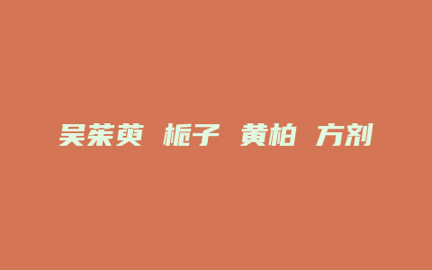 吴茱萸 栀子 黄柏 方剂