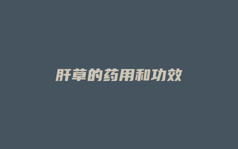 肝草的药用和功效
