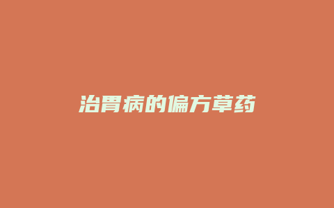 治胃病的偏方草药