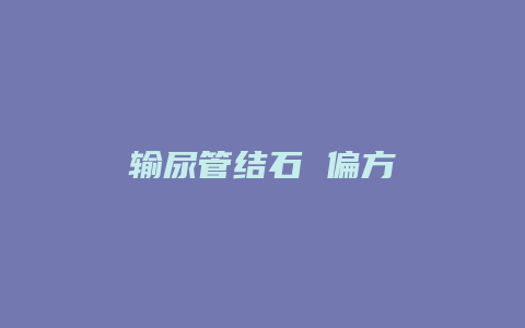 输尿管结石 偏方