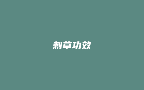 刺草功效