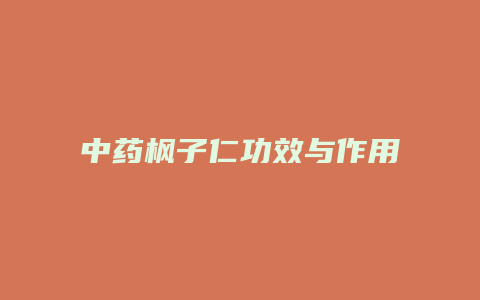 中药枫子仁功效与作用