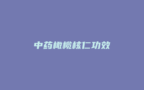 中药橄榄核仁功效