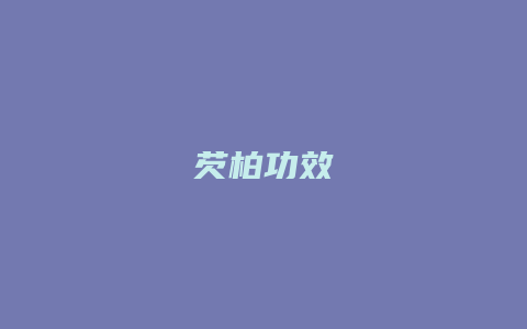 芡柏功效